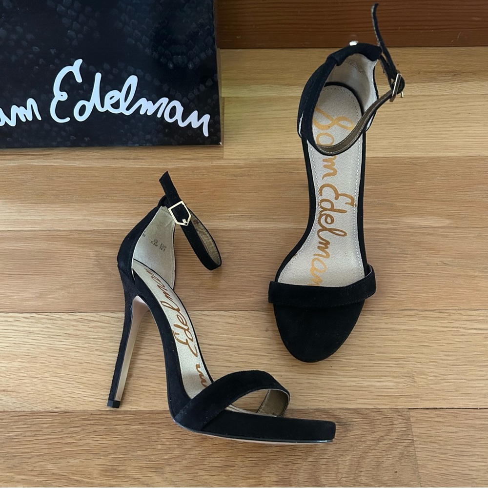 Black Suede Platform Sandals “Eleanor” by Sam Edelman